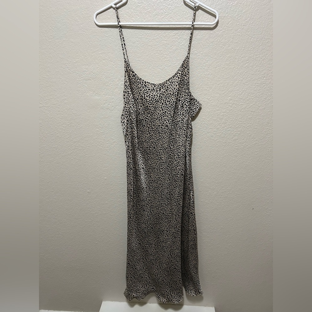 Y2K Victoria’s Secret Animal Print Cupro Midi Slip Dress Size XL